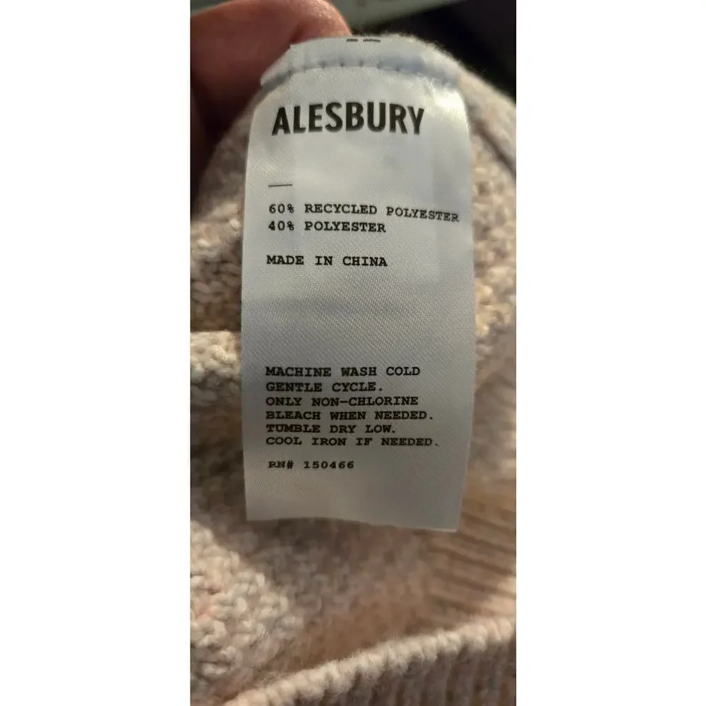 Alesbury Stitch Fix mens 1/4 zip fisherman sweater size small office cabincore